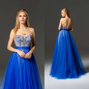 PROMP stampato Elegante tulle con perle da sera a molle di gioielli trasparenti abiti da festa per la schiena personalizzati.