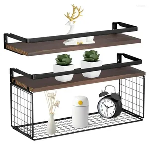 Placas decorativas 2pcs prateleiras de quarto exibir parede de rack pendurado armazenamento de armazenamento flutuante gancho de design de design de decoração de decoração para