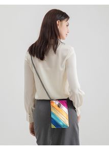 Designer Bag Cross Body Heart Bags Luxurys handväska Rainbow Bag läder Kvinnor axelband män bumbag kedja klaff tote handväska koppling väska party gul röd blå