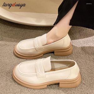 Dress Shoes Womens Loafers Female Footwear Clogs Platform Round Toe British Style Casual Sneaker Oxfords Slip-on Mary Janes 2024