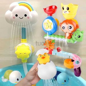 Bath Toys Baby Water Toys Sedction Puchar Marmur Race Run Track łazienka wanna gra kąpiel kąpielowe zabawki dla dzieci D240507