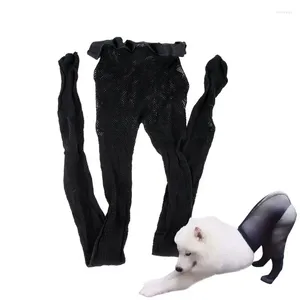 犬のアパレルフィッシュネットパンストファッションブラックストッキングソフトエラスティック服パーティーコスチュームアクセサリー小さな中程度の大きな犬