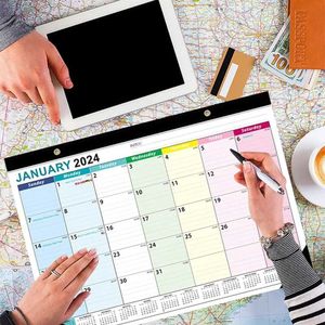Kalendarz 2024 Kalendarz biurka dużych ścian do zrobienia listy do zrobienia rocznego cotygodniowego codziennego planisty do wykonania listy programu zawieszenia