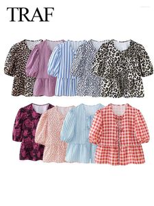 Женские блузки 2024 Винтажные винтажные шикарные рубашки Y2K o Sece Boy Tie Женские универсальные топы затяжные коротки