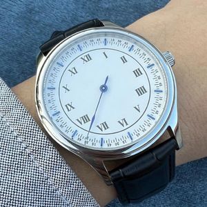 Relógios de punho com uma mão Men 40mm Luxury Watches No Logo Quartz Miyota Movimento Sapphire Glass 50m Relógios à prova d'água Lebosin