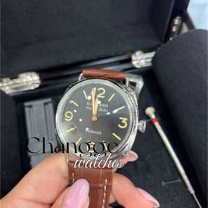 الساعات عالية الجودة حركة ميكانيكية أوتوماتيكية ساعة Penerei بني Men's Silver Case Watch - Pam 346 47mmjdzh