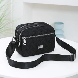 Små väskor för kvinnor 2024 Casual Lightweight Messenger Påsar Multi-Pocket Vintage Oxford Cloth Crossbody Väskor Kvinnliga handväskor