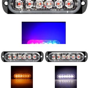 Nowy 6 -LED 4LED Strobe Ostrzeżenie Grill Flashing Podział awaryjny 12 V Truck Trail Trailer Lampa Lampa LED LED Light