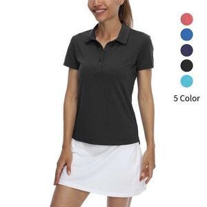 Women's Tracksuits Womens Polo Shirt Quick Dry Short Slave Sweatshirt Tennis Top UPF 50+Running T-shirt Fitness Gym Exercise Shirt Y240507