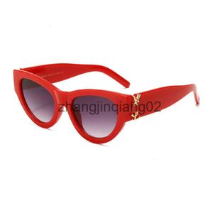 Дизайнер yslsunglasses цикл роскошные поляризации спортивные солнцезащитные очки для женщины мужские мужские новое модное бейсбольное путешествие Red Golden Cat Lady Run Sun Glasses