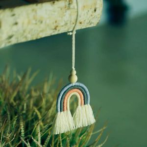 Upgrade New Creative Rainbow Decor Pendant Ornament Rear View Mirror Hanging Car Cute Styling Accessories Color