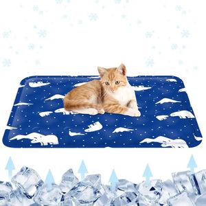 Dog Self Cooling Mat Summer Pet Cat And Dog Cool Pad Ice Cold Feeling Cooling Pets Pad Washable Ice Mat Pet Accessories For Pets 240422