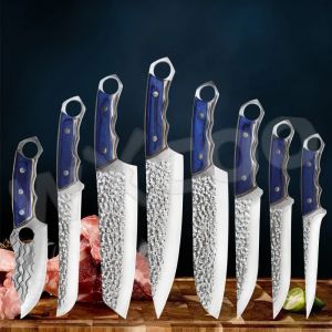 Knivar rostfritt stål slaktkniv smidd kock hackning av boning kniv kött grönsaker fiskar skär knivar klyvare bbq kniv