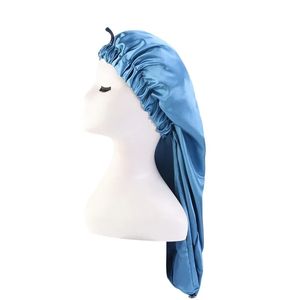 Extra Large Satin Silky Bonnet Sleep Cap Long Satin Bonnet Cap Night Sleep Hat For For Women Men Unisex Cap Bonnet Satin Wax 1Pc