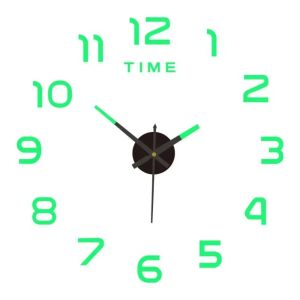 Clocks Home Office DIY Wall Clock 40cm Frameless Modern 3D Wall Clock Mirror Sticker Hotel Room Design School Decoration Decor Bedroom