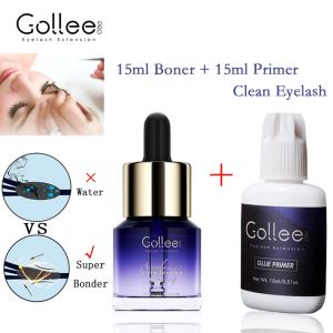 Организатор Gollee Primer Extensions 15 мл Уборщика для ресниц Super Bonder для ресниц очиститель Bonder Lash с макияжем алоэ