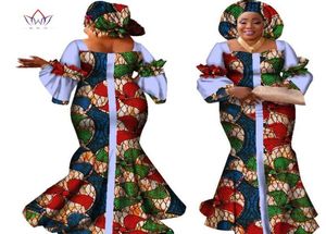 女性のためのアフリカのドレスファッションデザイン新しいアフリカンバジンファッションデザインドレススカーフアフリカの服WY23471427773