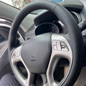 Steering Wheel Covers Black Artificial Leather Wear Resistance Car Cover Wrap Interiors For 10-15 Ix35 Models