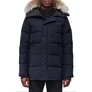 Erkekler Down Parkas Yeni Kalın Sıcak Rüzgar Geçirmez Su Geçirmez Uzun Bölüm İnce Wyndh Ceket Down Men Winter Coat Doudoune Homme Carson Kanada Kilkürt