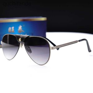 Vintage Carter Designer Sonnenbrille Neue personalisierte Lederpodelle Nase Bridge Sonnenbrille Punk Großer Rahmen Frosch Spiegel modisches Sonnenvisor mit Markenlogo