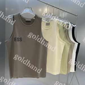 Übergroße Herren -Tanktops ESS gedruckte ärmellose T -Shirt Designer Sommer Sportweste Kleidung