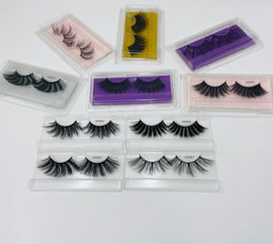 Lashes de 25 mm cílios de vison de pele 3D com etiqueta privada3d 5d Faux Mink Eyelashes Luxury Soft Synthetic Eyelashes45666544