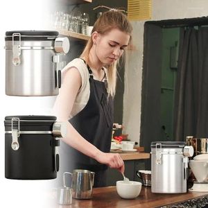 Bottiglie di stoccaggio Tanister caffè con coperchi ermetici cucina per alimenti per alimenti contenitore scatola perfetta per i fagioli