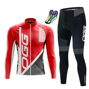 Kleidung mit Radfahren Jersey Kleidung für Männer Fahrrad Uniform Langarm Sommer MTB Bike Bibhose 240506