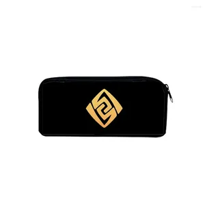 Torebki kosmetyczne Hip Hop uczeń prezent Pen Genshin Impact 3D Print Pencil Box Child Stationerery Torka do przechowywania