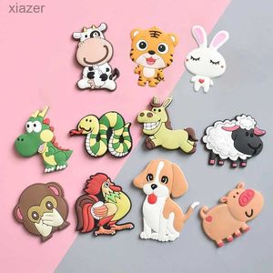 Fridge Magnets 11 creative cartoon PVC refrigerator magnets Chinese zodiac signs magnetic toys childrens soft coolers magnetic decorations WX