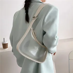 Axelväskor kvinnor crossbody kvinnliga klara damer hand lyxiga handväskor transparent messenger bolsa feminina