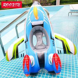 Aksesuarlar Rooksin Uçak Yüzme Tüpü Şişirilebilir Oyuncak Bebek Yüzme Yüzme Koltuğu Çocuk Yüzme Çemberi Şamandıra Yüzme Havuzu Su Oyun Ekipmanları