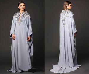 Abiti arabi abiti da sera per feste a V CORCHE Appliques per maniche lunghe abiti da ballo a maniche lunghe Musline Dubai Abaya Madre di Bride Celebrat4751420