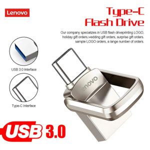 Адаптер Lenovo 2TB USB -флэш -накопители Typec 1TB USB 3.0 Flash Drive 256 ГБ 512 ГБ
