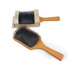 Волосные щетки Brash Brush Brosse Club MAS Hair -щетка гладкая и сияющая натуральная деревянная капелька для доставки продуктов ухода за стилем Dhtok