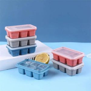 Verktyg 13st 6 rutnät Silikon Ice Maker Trays Mini Ice Mubes Mold With Lids Small Square Mold Ice Cream Tube Kitchen Tools Accessories