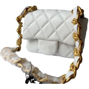 24ss new Top Real Lambskin Leather Classic Mini Flap Quilted Bags Thich Gold Matelasse Chain Turn Loack Shoulder Underwarm Handbags Luxury Design