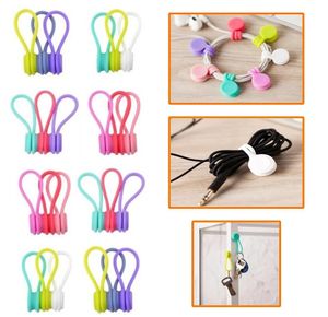 Magnetic Cable Ties Silicone Cable Holder Clipes Wrap Wrap Strong Holding Stuff Cabos Organizador para Office 2953439