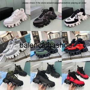 pradshoes Casual Woman Mens Prades Shoes Cloudbust Thunder Sneakers Platform Shoes Runner Trainer Outdoor Shoe Knit Fabric Low Top High Top Light Rubber New