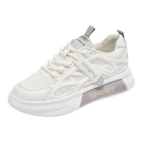 Sapatos Hollow Out Sneakers White Mulheres 2024 Fios líquidos Sapatos de lazer respirável