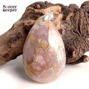 Collane a ciondolo di alta qualità fiori di ciliegio naturale perle in pietra di pietra in pietra collana all'ingrosso per i gioielli da uomo BF069
