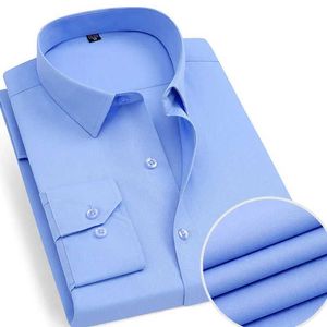 Camicie da uomo abito da uomo 7xl camicia da uomo a grande dimensione Business Solido Colore Slim-Fit Fashi