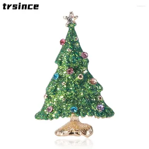 Броши зеленая рождественская елка женщин Мужчины для вечеринки по причины офисных брошь штифт подарки одежда мода