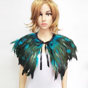 Dekoration Threelayer Feather Shaw Shawl Feather Shoulder Wrap Cape Jacket Feather Costume Halloween Rave Party Cosplay Filming Props