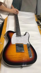 Gitarre Sunburst TL 6 Strings E -Gitarre Mahagoni Body Building Creme Chrome Hardware Hochglanz Finish kostenlose Lieferung