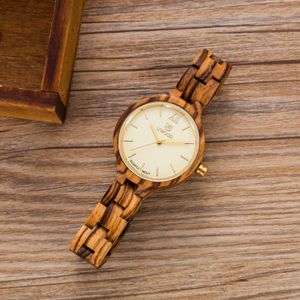 여자 손목 시계 고급 시계 크기 46mm 천연 나무 손목 시계 Uwood 일본 미 요타 쿼츠 파티 선물을위한 상자와 움직임
