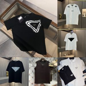 ltaly milan luxury brand mens t shirt designer women tops tops uomo femme party render triangle patterm summer vintage t shirt polo haikyuu leveless tes the tomato