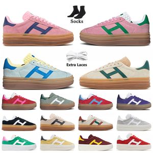 Gazelle Bold Platform Designer Dress Shoes Women Gazelles True Pink Green Almost Blue Yellow Cream Wonder Quartz Black Gum【code ：L】Sneakers