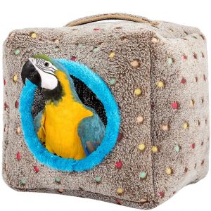 Nidi invernali caldi pelude uccelli casa pensione capriola grotta grotta giocattolo per uccelli per uccelli di grandi uccelli padatti grigi africani pappagalli