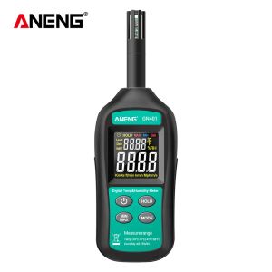 Gauges ANENG GN401 Temperature Humidity Meter Handheld No Contact Precision Digital Air Thermometer Hygrometer Gauge Tester Home 2022